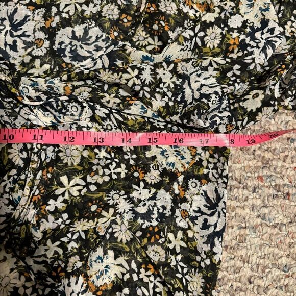 Free People Say It To Me Bodysuit Floral Lace Dolman Bell Sleeve- Size XS - Picture 11 of 11